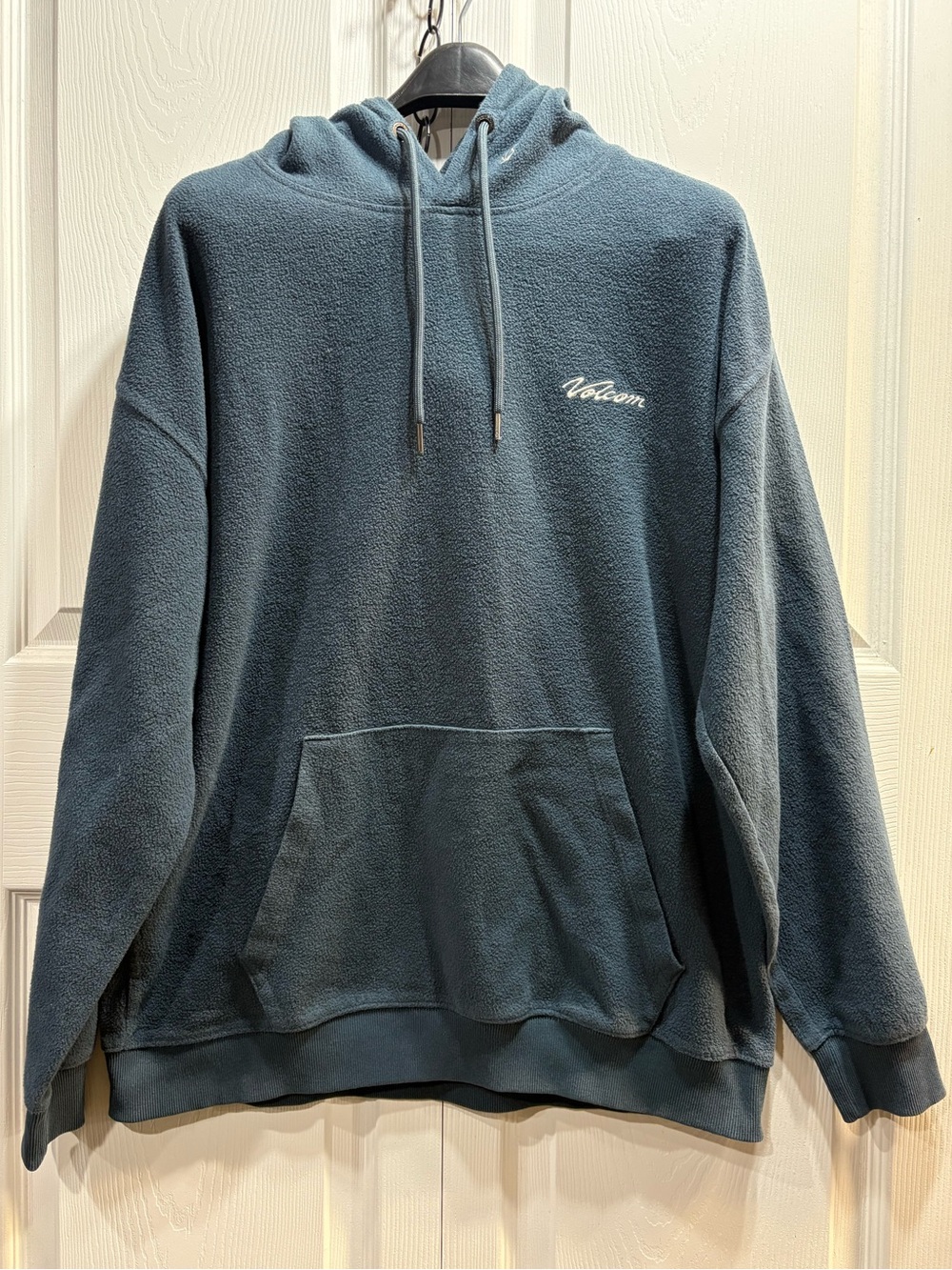 Volcom Men's Hooded Pullover Sweatshirt - Slate Blue Green